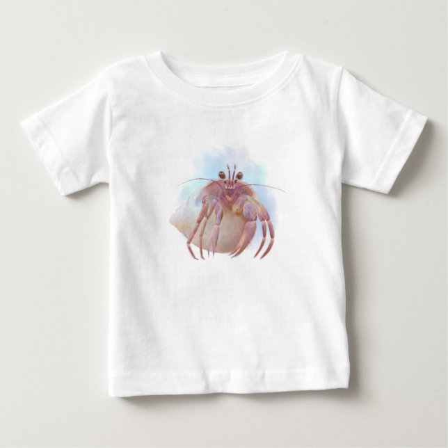T-shirt Pour Bébé Croquis de crabe aux hermites (Devant)