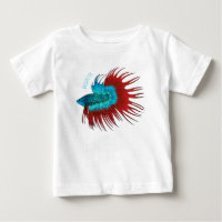 Crowntail betta fish dessin animé