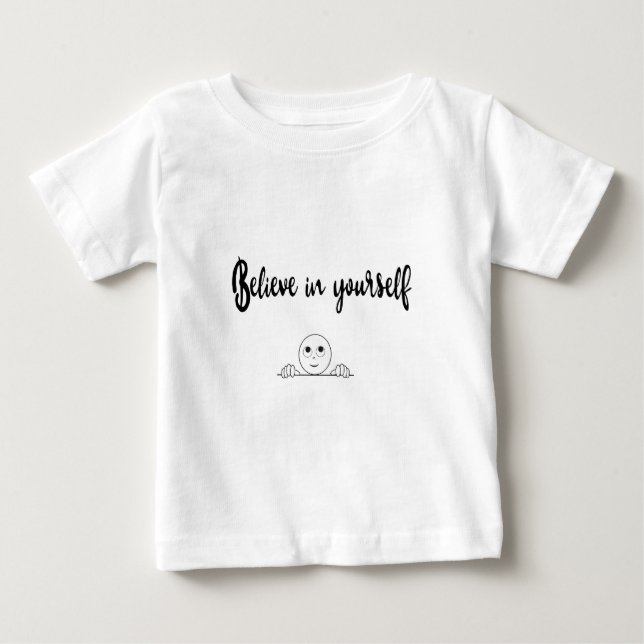 T-shirt Pour Bébé Croyez En Vous-Même Texte Et Image (Devant)