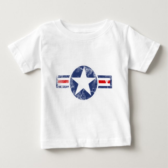 T-shirt Pour Bébé Cru de corps d'air d'armée (Devant)