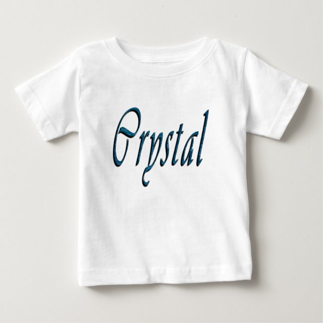 T-shirt Pour Bébé Crystal Girls Nom Logo, (Devant)