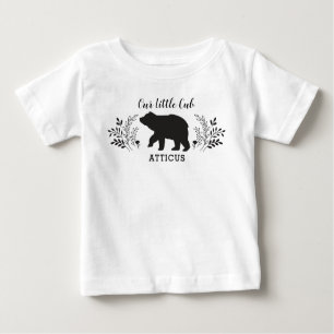 T-shirt Pour Bébé Cube Ours Bois