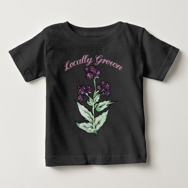 T-shirt Pour Bébé Cuisine locale de framboise noire mignonne (Devant)