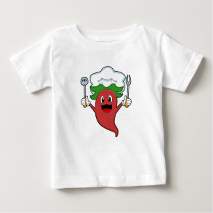 T-shirt Pour Bébé Cuisinier de poivre Vegan