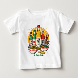 T-shirt Pour Bébé Culture Pop Coréenne Impression Poitrine