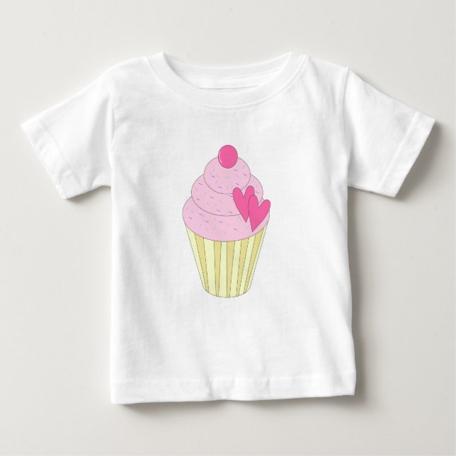 T-shirt Pour Bébé Cupcake aux fraises illusima (Devant)