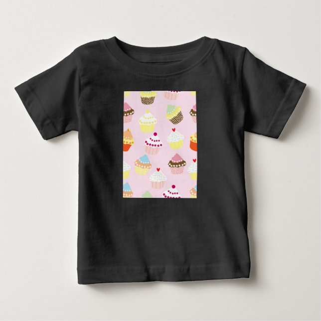 T-shirt Pour Bébé Cupcakes (Devant)