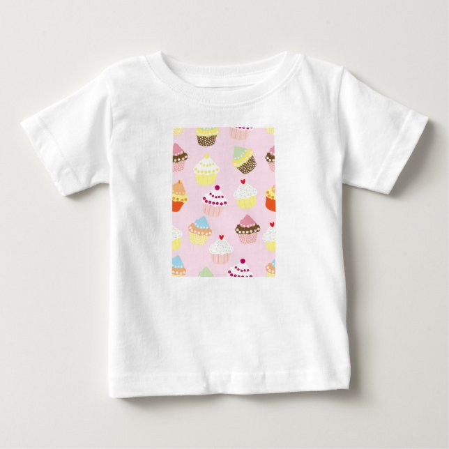 T-shirt Pour Bébé Cupcakes (Devant)