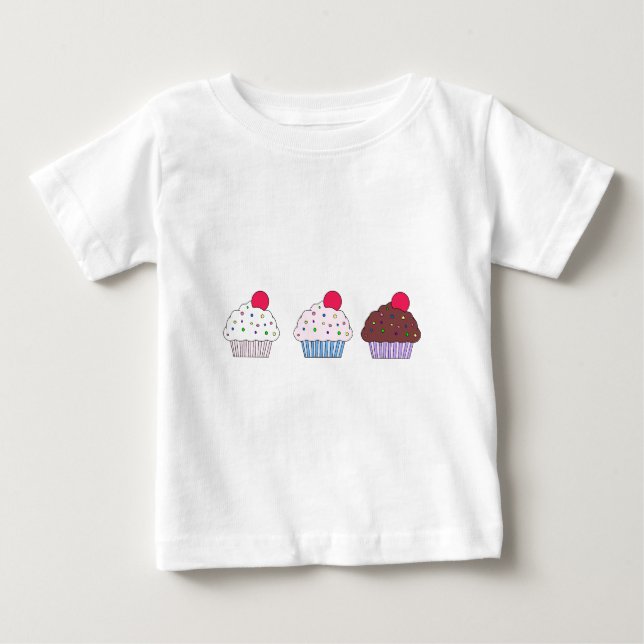 T-shirt Pour Bébé Cupcakes (Devant)