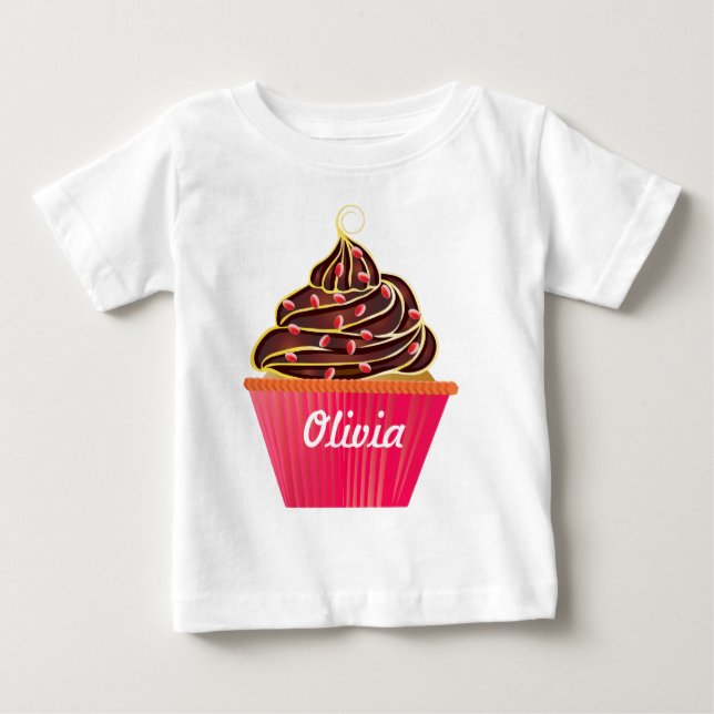T-shirt Pour Bébé Cupcakes (Devant)