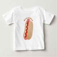 Curieux hot dog Weiner dessin animé