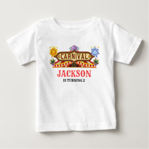 T-shirt Pour Bébé Curte Carnival Circus Anniversaire