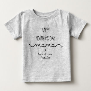 T-shirt Pour Bébé Custom Happy Mother's Day Mama Elegant