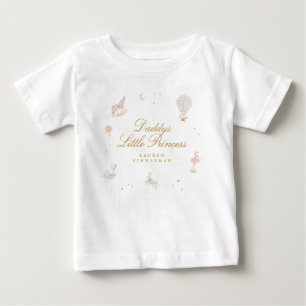 T-shirt Pour Bébé Custom Little Princess Jote Rose Girl Fairytale