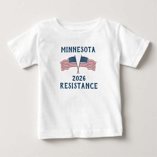 T-shirt Pour Bébé Custom USA Flag Resistance  (Devant)