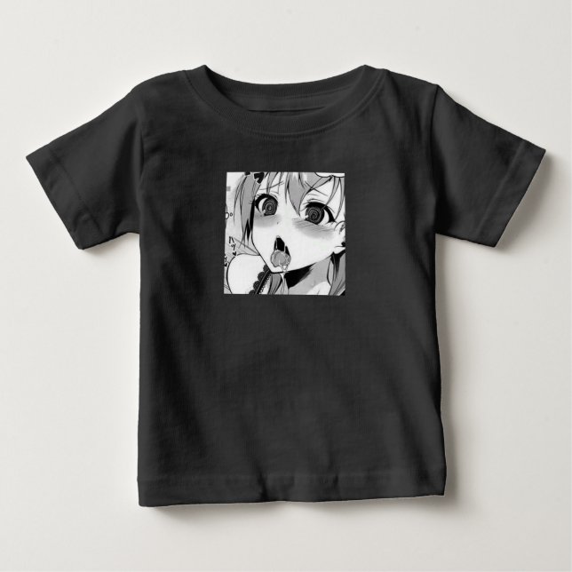 T-shirt Pour Bébé Cute Ahegao Anime Girl Otaku Weeb Aimer Big Eyes D (Devant)
