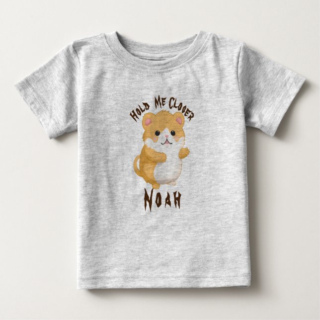 T-shirt Pour Bébé Cute aquarelle Hamster Tenez-moi plus près Personn (Devant)