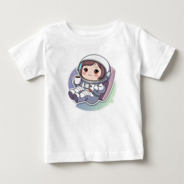 T-shirt Pour Bébé Cute Astronaut (Devant)