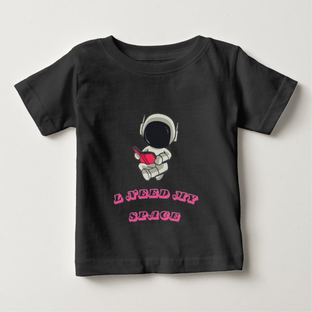 T-shirt Pour Bébé Cute Astronaut Reading – I Need My Space Aesthetic (Devant)