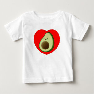 T-shirt Pour Bébé Cute Avocado Dans Le Coeur Rouge