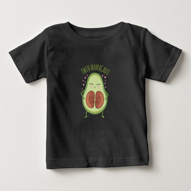 T-shirt Pour Bébé Cute Avocado Young maman (Devant)