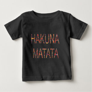 T-shirt Pour Bébé Cute Baby African Vintage Colors Hakuna Matata