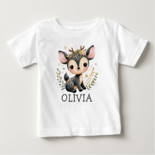 T-shirt Pour Bébé Cute Baby Deer Personnalisé