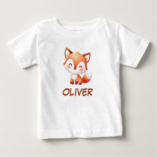 T-shirt Pour Bébé Cute Baby Fox Personnalisé