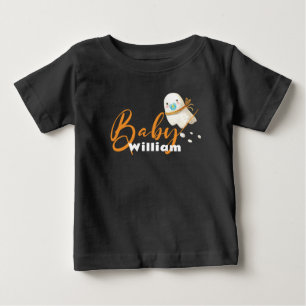 T-shirt Pour Bébé Cute Baby Ghost Pacifier Écharpe Boo