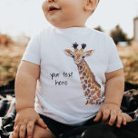 T-shirt Pour Bébé Cute Baby Giraffe Personnalisée<br><div class="desc">Jolie petite girafe T-shirt personnalisé. Oeuvre originale de Komila Y.</div>