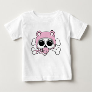 T-shirt Pour Bébé Cute Baby Girl Skull
