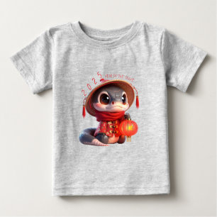 T-shirt Pour Bébé Cute Baby Snake Chinois Nouvel An 2025 Bébé 2