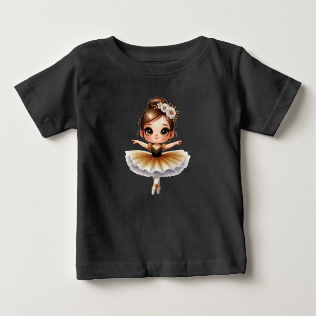 T-shirt Pour Bébé Cute Ballerina (Devant)
