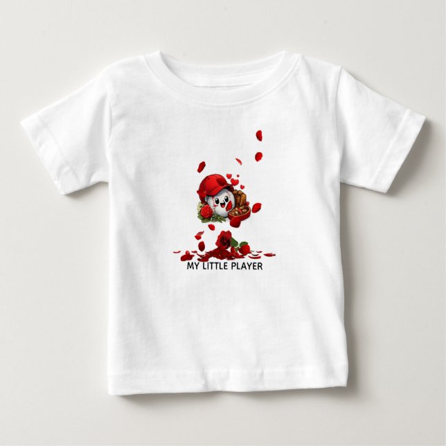 T-shirt Pour Bébé Cute Baseball Love Design (Devant)