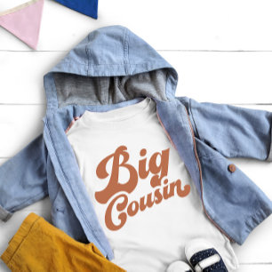 T-shirt Pour Bébé Cute Big Cousin Famille de jumelage Brown