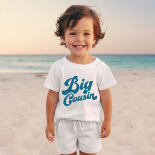 T-shirt Pour Bébé Cute Big Cousin   Famille Ocean Blue Matching