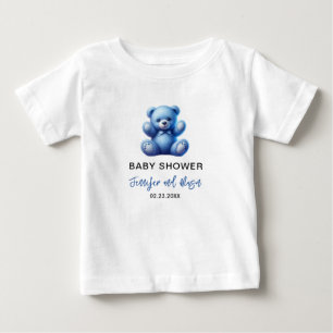 T-shirt Pour Bébé Cute Blue Teddy Ours Vintage bébé garçon douche