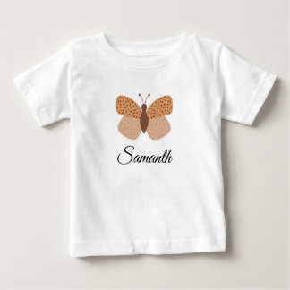 T-shirt Pour Bébé cute boho Butterfly  monogram name baby girl