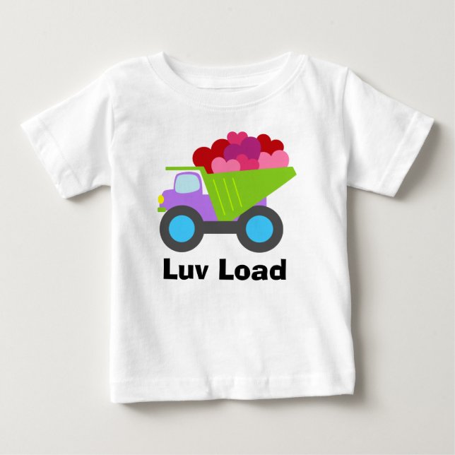 T-shirt Pour Bébé Cute Boys Truck Hearts (Devant)