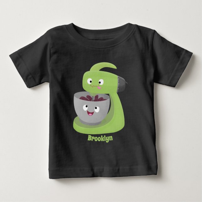 T-shirt Pour Bébé Cute cake mixer cuisine appareil dessin animé (Devant)