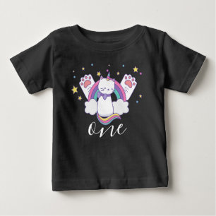 T-shirt Pour Bébé Cute Caticorn 1er anniversaire, Unicorn Chat Anniv