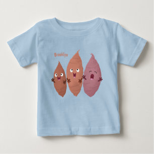 T-shirt Pour Bébé Cute chantant des patates douces caricaturales lég