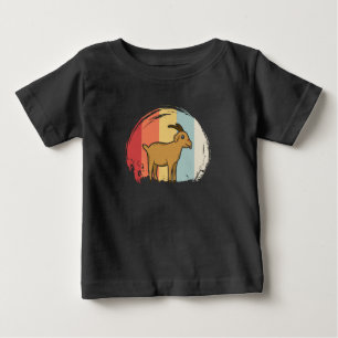 T-shirt Pour Bébé Cute chèvre Retro