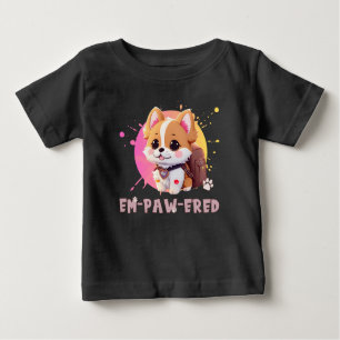 T-shirt Pour Bébé Cute Chibi Kawaii Corgi Nom de l'école Année de re