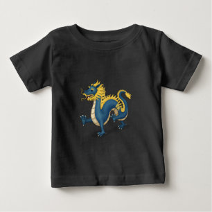 T-shirt Pour Bébé Cute chinois Zodiac Dragon noir