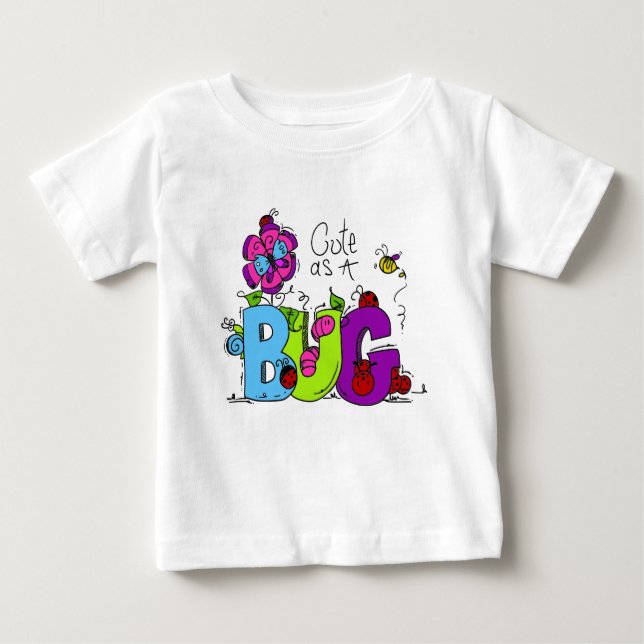 T-shirt Pour Bébé Cute comme un bug (Devant)