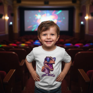 T-shirt Pour Bébé Cute Cool T-Rex Dinosaur Sunglasses Toddler Kids