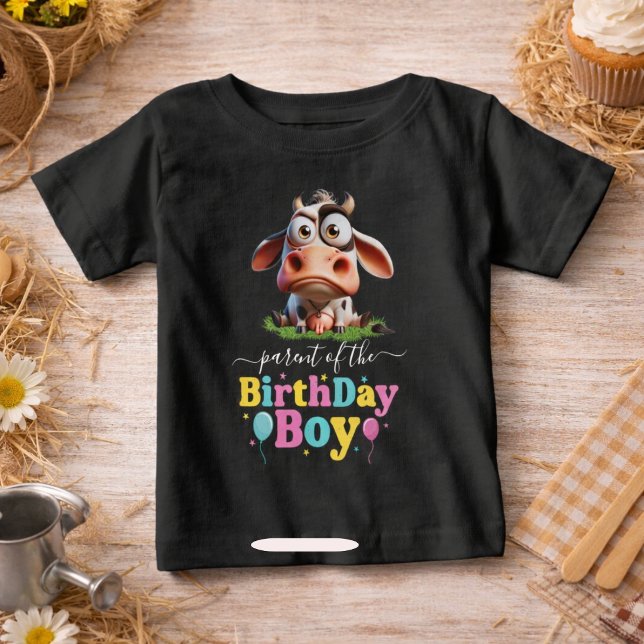 T-shirt Pour Bébé Cute Cow Farm Animaux 2e fête d'anniversaire (Cute Cow Farm Animals 2nd Birthday Party Baby T-Shirt
)