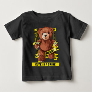 T-shirt Pour Bébé Cute Crime Fighter Teddy Bear