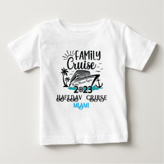 T-shirt Pour Bébé Cute croisière personnalisée Bateau Famille Voyage